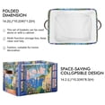 thumbnail image 2 of Yayeee Canvas Storage Basket with Handles for Shelves Fabric Bins Closet Organizer, Blue Window, 2 of 8