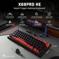 thumbnail image 2 of ATTACK SHARK X68HE PRO Rapid Trigger Wireless Gaming Keyboard and X11 Mouse, 8K Polling Rate,Hall Effect Magnetic Switch Keyboard, Tri-mode Mouse with Magnetic Charging Dock, 22000 DPI for PC Mac, 2 of 12