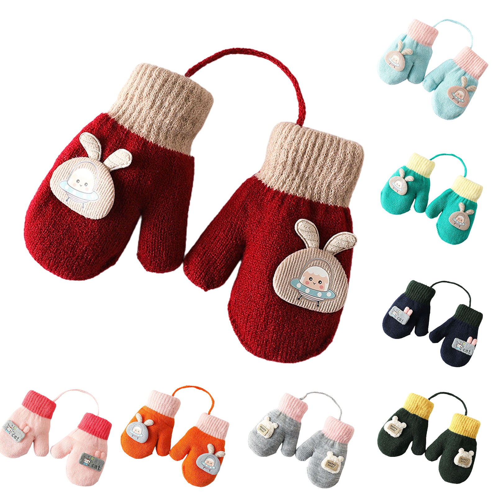 Dress Choice 3 Pairs/Set Toddler Mittens for Baby Boys Girls Winter