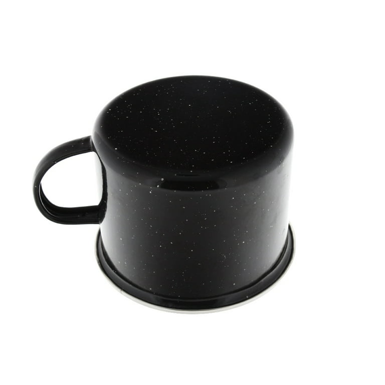 Wholesale 12 oz Enamel Camping Mug with Colored Rim - OrcaFlask