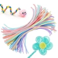 thumbnail image 1 of 100Pcs Chenille Stems Assorted Color Fuzzy Craft Supplies For Diy Crafting, 1 of 8