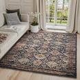 thumbnail image 2 of Babylon Vintage Navy Indoor Abstract Rug Multi 4' x 6' Latex Free 4' x 6' Bedroom, 2 of 5