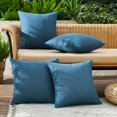 thumbnail image 3 of Pack of 4 Decorative Outdoor Throw Pillow Covers Linen Waterproof Pillow Covers Farmhouse Cushion Cases for Patio Garden Tent Balcony Couch Sofa18x18 inch Red/Turquoise, 3 of 6
