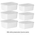 thumbnail image 3 of Contenedor de almacenamiento de alimentos Ounissouiy 6 Piezas Blanco, 3 of 6