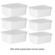 thumbnail image 2 of Yuarrent Recipiente de plástico de alimentaria con tapa transparente - Seguridad y frescura Apto para microondas Blanco 6 piezas Type3 NO3, 2 of 6