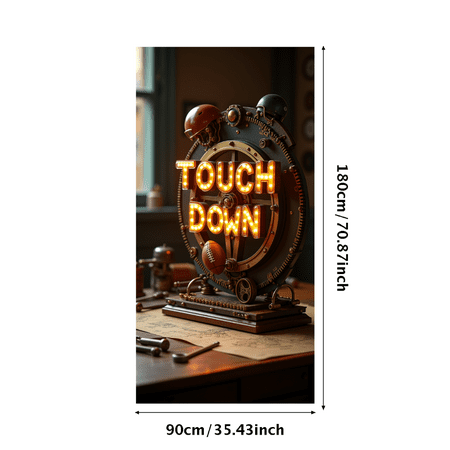 Football Themed Steampunk Style Banner Backdrop Decor for Football Parties Tailgating Events Sports Themed Gatherings Team Celebrations Fan Events