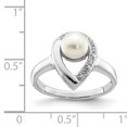 thumbnail image 2 of 925 Sterling Silver Diamond Freshwater Cultured Pearl Ring, 2 of 6