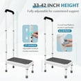 thumbnail image 3 of Step Stool with Handle for Elderly Adults High Beds Steps Heavy Duty Metal Stepping Stool Mobility Aids Stand Assist Medical Adjustable Bariatric Step Stool for Kitchen, Bedside, SUV, Bath - 400 lbs, 3 of 6