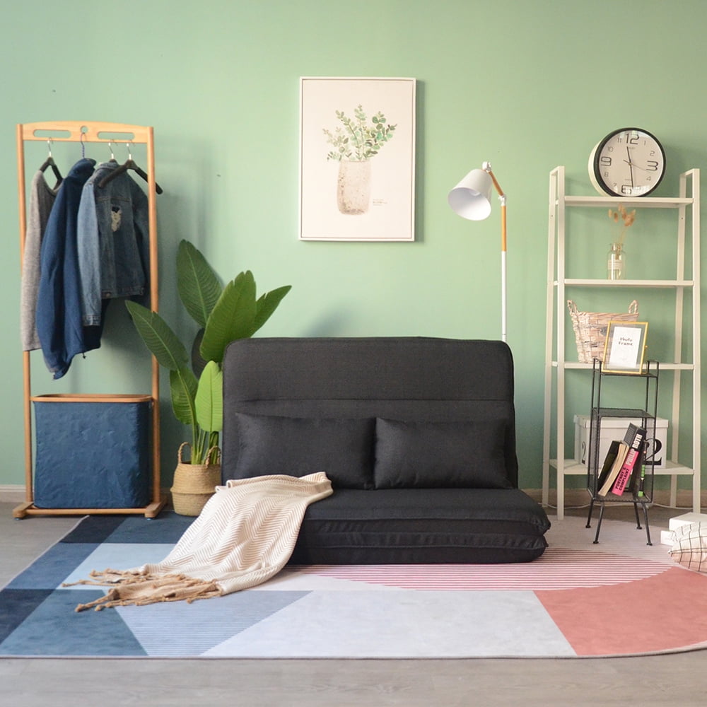 Kepooman Folding Lazy Sofa Chair, Floor Chair Sofa Bed, Folding Lazy Sofa Floor Chair, Black Kepooman Folding Lazy Sofa Chair, Floor Chair Sofa Bed, Folding Lazy Sofa Floor Chair, Black