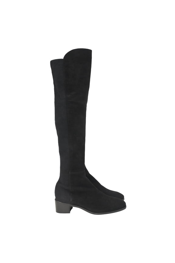 Pre-Owned Stuart Weitzman Tia Over-The-Knee Boots in Black Suede