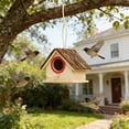 thumbnail image 4 of Linnome Wooden Bird House Outdoor Hanging Natural Birdhouse For Wild Birds Garden Backyard Nesting Box Shelter Feeder Decor, 4 of 6