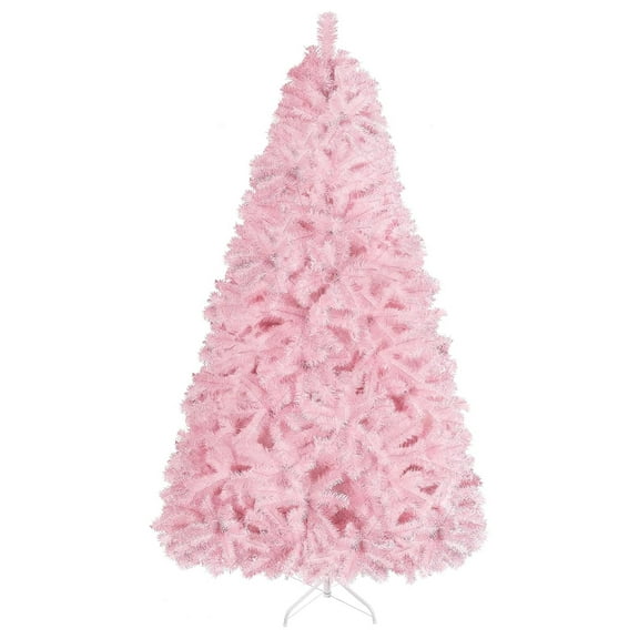 6ft Artificial Pink Christmas Tree with Foldable Stand, Xmas Tree for Holiday Decoration, Pink