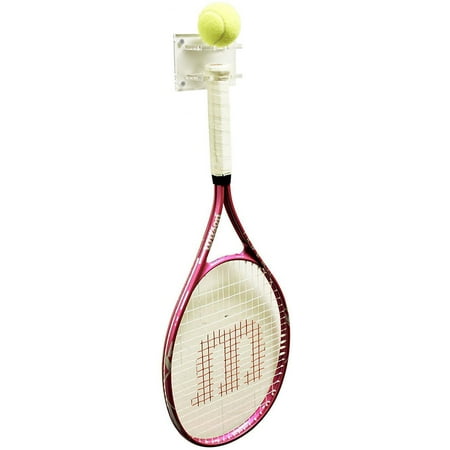 Clear Acrylic Tennis Ball and Racquet Combo Wall Mount Bracket