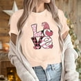 thumbnail image 6 of ICHUANYI Women's Shirts Fashion Casual Short Sleeve Crew Neck Tops Valentine's Day Print T-shirt Cloth New Trending, 6 of 6