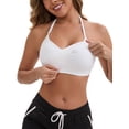 thumbnail image 4 of DARING DIVA Women's Halter Neck Padded Adjustable Spaghetti Straps Tank Top M White, 4 of 6