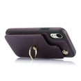 thumbnail image 3 of Designed for iPhone XR Case Wallet with Card Holder for Women Girls, Crossbody Case with Lanyard Strap, Protective PU Leather Purse Case with Ring Holder Stand for iPhone XR - Purple, 3 of 11