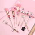 thumbnail image 4 of Makeup Brushes Set - 8pcs Cosmetic Makeup Brush Set Professional Tool Kit Set Pink Drawstring Bag Included (8pcs makeup brushes), 4 of 4