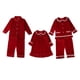 thumbnail image 3 of Conjunto de pijamas para hermanos, pijamas navideños a juego para la familia, ropa para bebés, conjuntos de pijamas de terciopelo azul marino para niños y niñas, 3 of 5