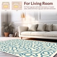 thumbnail image 2 of ODIKA 2'x3' Machine Washable Non-Slip Area Rug, Anchor and Nautical Rope Motif with Subtle Wave Accents High Traffic Rug with Pad, Ivory, 341568, 2 of 8