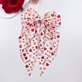 thumbnail image 2 of LWVITH Valentine‘s Day Heart Bow Hair Clip for Women - Spring Grip Updo Clip for Back of Head, Romantic Hair Accessory with Ribbon for Date Night and Special Occasions, 2 of 4