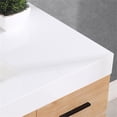 thumbnail image 6 of Bianco 48" Wood Vanity in Light Brown with White Composite Stone Top and Mirror, 6 of 13