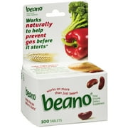 Beano Anti-Gas Food Enzymes, 100 CT (Pack of 4)