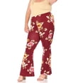 thumbnail image 2 of Women's Plus Size High Waisted Palazzo Pants Soft Stretch Print and Solid Flare Leggings, 2 of 5