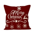 thumbnail image 2 of Festive Feeling Decoration Sofa Pillow Cover Christmas Letter Print Chair Cushion Cover Linen Cushion Cover, 2 of 6
