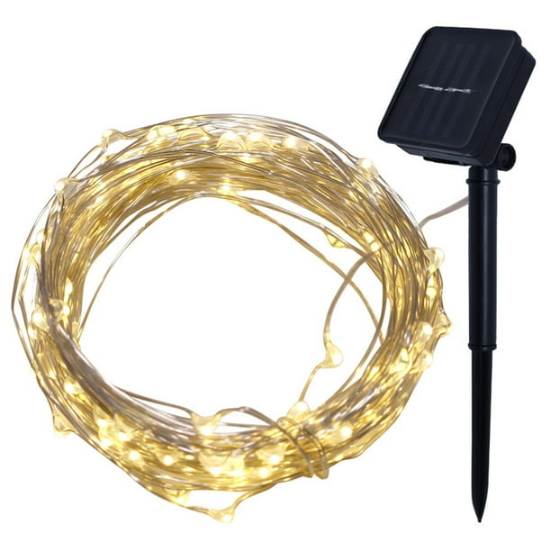 Guirnalda De Luces Con Energía Solar Guirnalda De Luces De Hadas Para Fiestas De Bodas Al Aire Libre Decoraciones De Temporada ANGGREK Otros