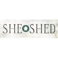 thumbnail image 2 of Villa, Mlli 14x7 White Modern Wood Framed Museum Art Print Titled - She Shed House, 2 of 4