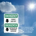 thumbnail image 6 of (2 Pack) First Aid Kit Bilingual OSHA Emergency Sign 10 Inch X 14 Inch Vinyl Label Decal Sticker Weather Resistant, UV Protected for Workplace, Business, and Construction Site, Made in, 6 of 7