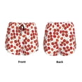 thumbnail image 6 of Uemuo Tomato Pattern Women's Athletic Shorts High Waisted Running Shorts with Liner Pockets Gym Elastic Workout Shorts-Small, 6 of 9
