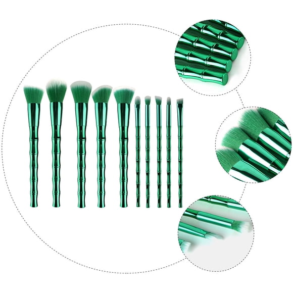 Moluckfu 10Ud Kit De Brochas De Maquillaje Con Suaves Para Base Y Polvo Facial