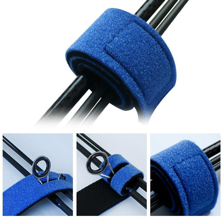 Fishing Rods Belt Stretchy Rod Straps Fishing Tackle Ties Cable Fishing Rod  Holders Fit for Casting Rods, Spinning Rods and Fly Rods (5 Color, 10 pcs)