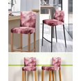 thumbnail image 5 of Pink Mountain Bar Stool Covers Set of 2, Misty Forest Nature Woodland Pine Tree Landscape Stretch Bar Chair Covers with Backs, Removable Pub Counter Height Chair Cover for Kitchen Dining Room Cafe, 5 of 7