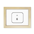 thumbnail image 1 of Teclado símbolo 6 Escritorio de madera Arte Pintura 6x8 pulgadas marco de foto foto, 1 of 4
