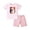 Pink c, variant on DAETIROS Girls Outfit Sets-Soft Cotton Fashion Graphic Ruffled Short Sleeve Top and Shorts Girls Summer Clothes Pink Size 3M-7