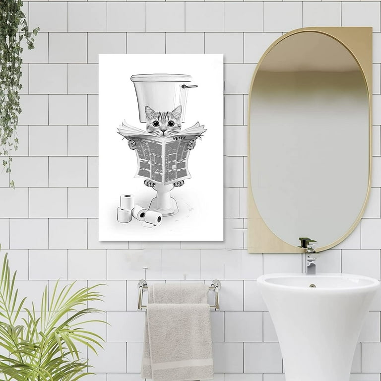 Bathroom Prints Funny Art Poster Toilet Wall Decor Painting Home Picture  Unframe