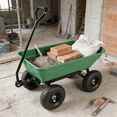 thumbnail image 2 of Heavy Duty Garden Carts, Folding car Poly Garden dump truck with steel frame, 10 inches. Pneumatic tire, 300 lb capacity body 55L Green, Grass Green Folding Garden Carts,Metal Garden Utility Carts, 2 of 21