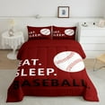 thumbnail image 2 of Erosebridal Baseball Comforter Sets Queen Size,Ball Gaming Bedding Queen Comforter Set,Sport Theme Decor,Reversible,3Pcs, 2 of 8