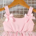 thumbnail image 5 of VNKIDY Girls Kids Spaghetti Strap Dress With Floral Embroidery Tulle Skirt Bow Decor For Toddlers Summer Daily Wear Casual Outings Trendy Dress, 5 of 6