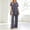 Gray, variant on Blmnix 2 Piece Pajama Set Women's Pajamas Bamboo Pajamas Sleepwear Sets Sleepwear Short Sleeve Black Crew Neck Full Womens Pajama Sets Shorts,Free Size