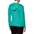 thumbnail image 3 of Hanes Womens Slub Jersey Hoodie, L, Eco Teal, 3 of 4