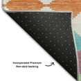 thumbnail image 6 of HomeRoots 679039 8 ft. Blush Green & Teal Geometric Washable Round Area Rug with UV Protection, 6 of 9