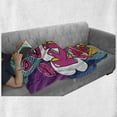 thumbnail image 6 of Kiss Soft Flannel Fleece Throw Blanket, Kiss Me Word Bubble in Pop Art Style Retro Colorful Dotted Backdrop with Pink Lips, Cozy Plush for Indoor and Outdoor Use, 50" x 60", Multicolor, by Ambesonne, 6 of 6