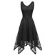 thumbnail image 4 of Vestidos Para Mujer Vestidos de Invitados de Boda Con Cuello en V Encaje Bloque de Color Drapeado Patchwork Lindo Vestido Formal de Fiesta de Noche Odeerbi ODB147163, 4 of 4