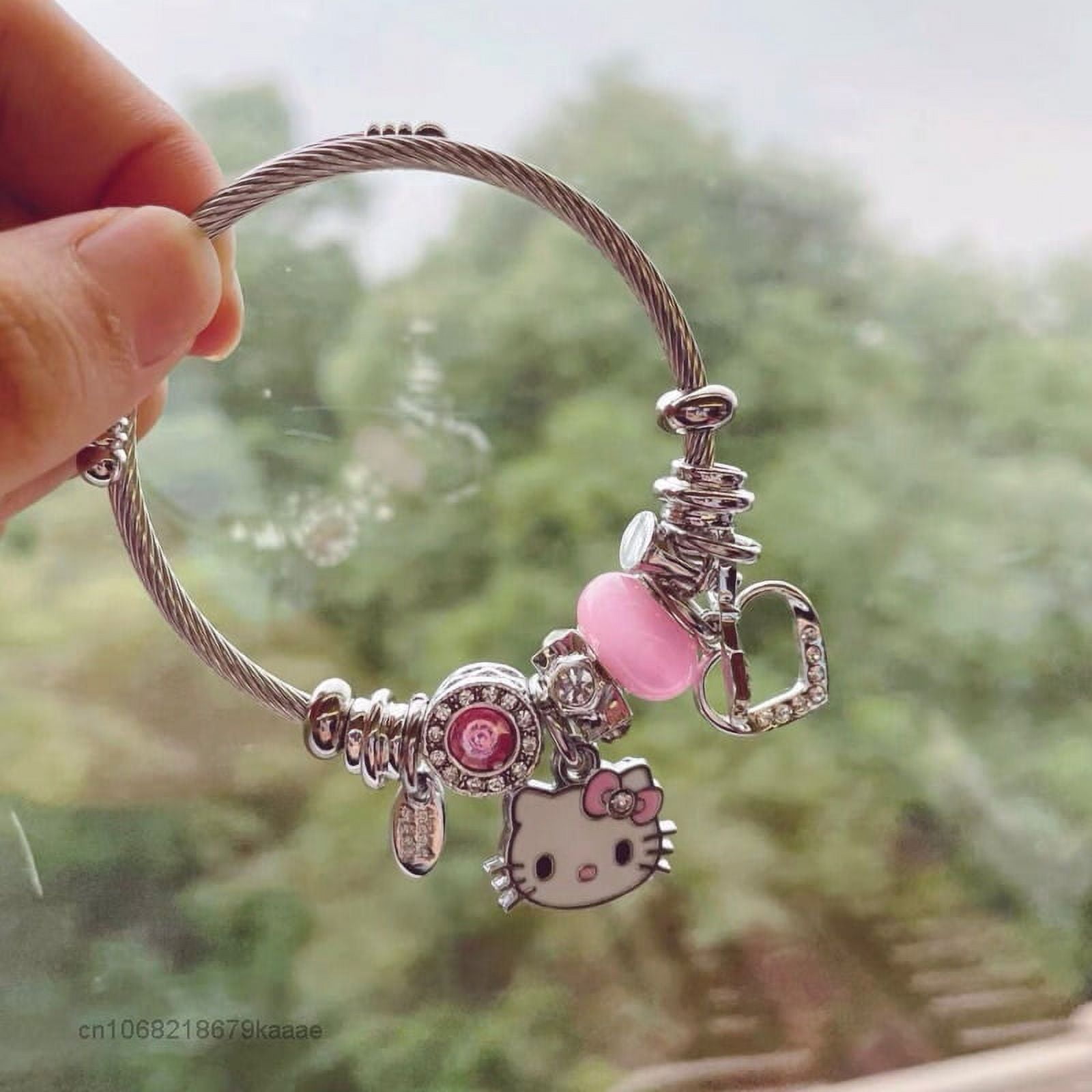 Kawaii Sanrio Hello Kitty Charm Bracelets Cartoon KT Bangle Women Chains  Accessories Y2k Girls Fashion Bracelets Christmas Gifts - AliExpress