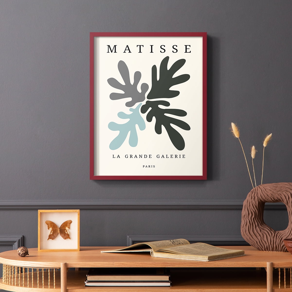 Matisse CCCLXXXIII in Red Solid Wood 16 x 20 Framed Print