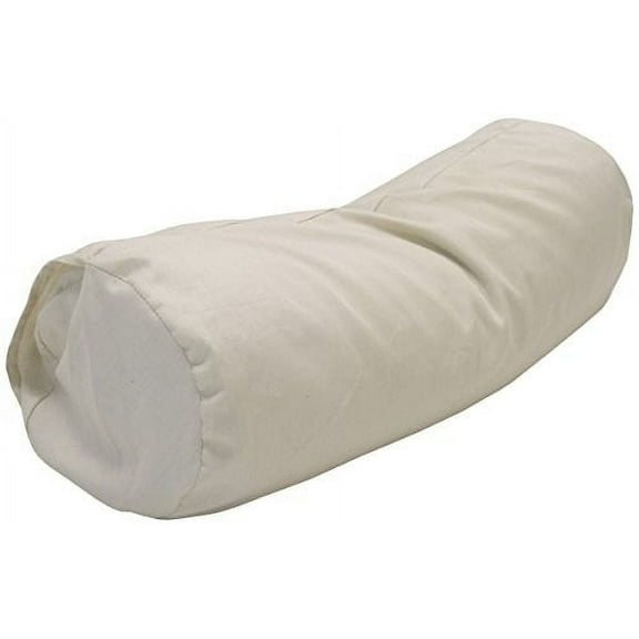 Organic Cotton Fabric 5x14" Neck Roll Pillowcase - Soft Organic Sateen Cotton Pillow Cover - Made in USA, Natural