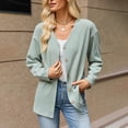 thumbnail image 4 of ClodeEU Women's V Neck Button Down Long Sleeve Knit Cardigan,Casual Loose Open Front Sweater Coat ,Women's Plus S, 4 of 6